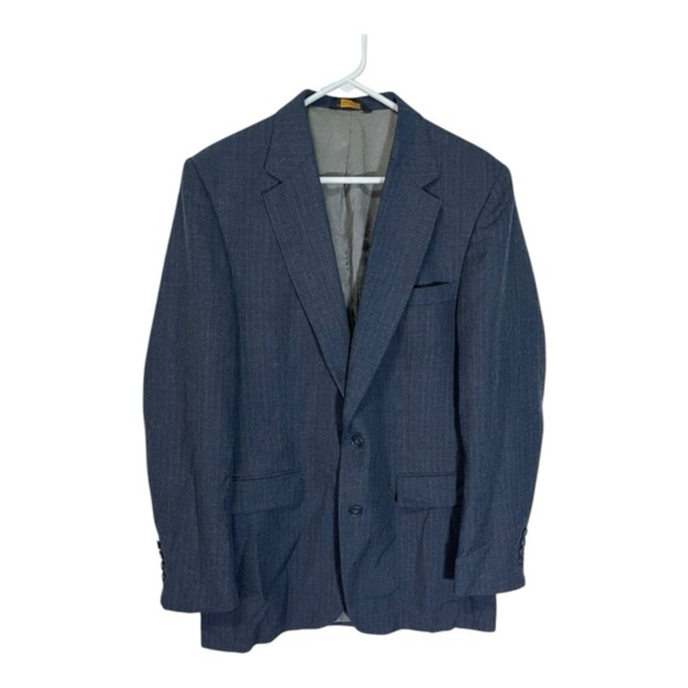 Andhurst 42 Blazer Blue Striped Sports Coat 25" Sleeve Career Wear Old Money‎